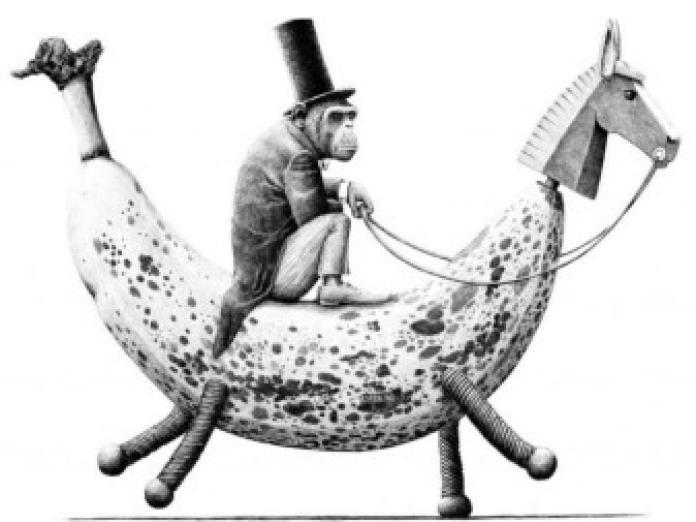 Abe på banan hest